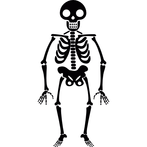 Smiling skeleton icon