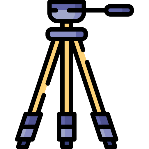 Camera tripod icon
