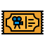 Movie tickets icon 64x64