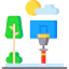 Basketball court icon 64x64