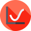 Line chart icon 64x64