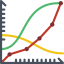 Line chart icon 64x64