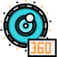 360 degrees アイコン 64x64