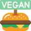 Vegan burger icon 64x64