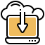 Cloud download icon 64x64