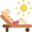 Sunbathing icon 64x64