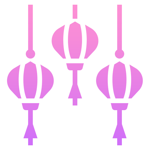 Paper lanterns icon