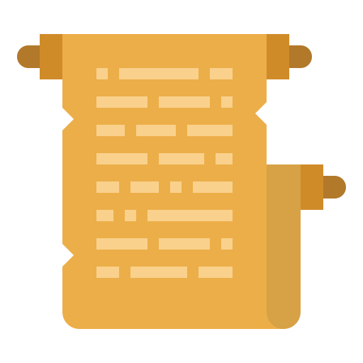 Scroll icon. Ancient Scroll game icon.