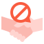 No handshake ícono 64x64