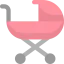 Baby stroller icon 64x64