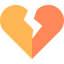 Broken heart icon 64x64
