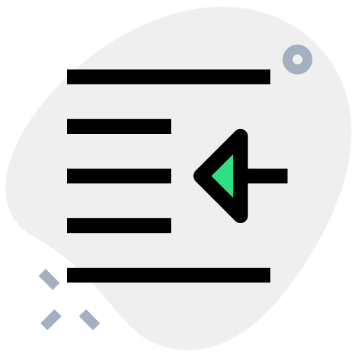 Outdent icon