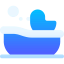 Baby bath tub icon 64x64
