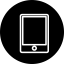Phone outline in a circle icon 64x64