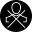 No disturb symbol in a circle icon 64x64