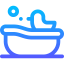 Baby bath tub icon 64x64