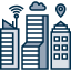 Smart city Ikona 64x64