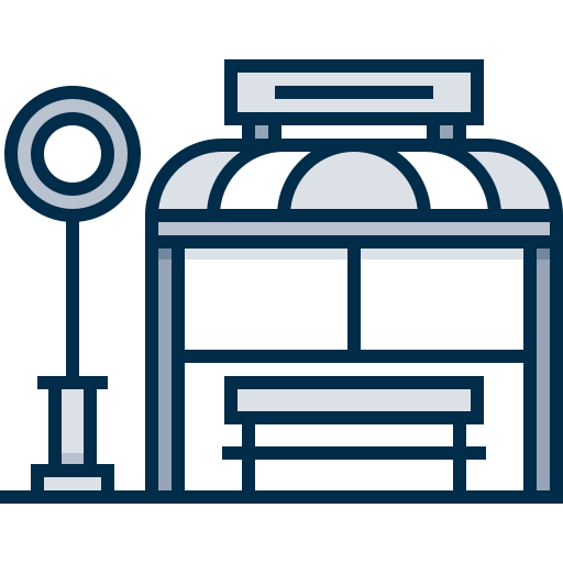 Bus stop icon