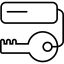 Key with label outline icon 64x64