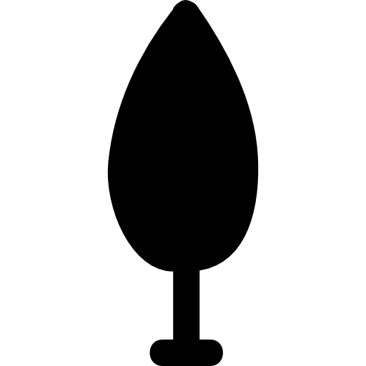 Tree pine shape with upper point icon