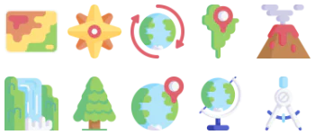 Geography icon pack
