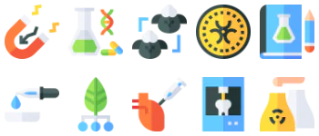 Biotechnology icon pack