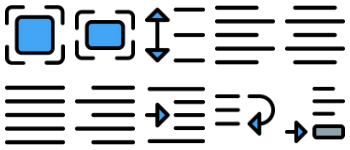 Alignment and Paragraph pakiet ikon