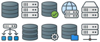 Servers & Database pacote de ícones