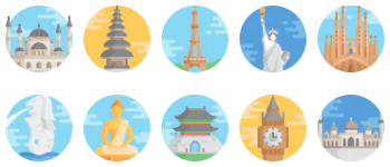 Landmarks icon pack