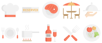 Restaurant icon pack