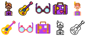 Hippies icon pack