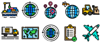 Global logistic icon pack