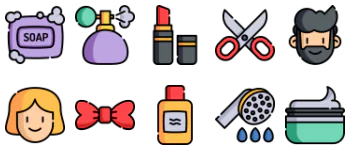 Hairdressing And barber icon pack