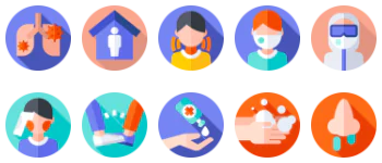 Coronavirus icon pack