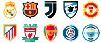 Football shields icon pack