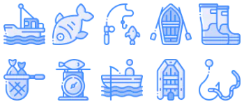 Fishing icon pack