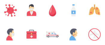 Coronavirus icon pack