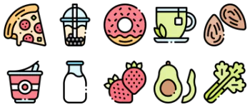 Summer Food and Drinks 아이콘 팩