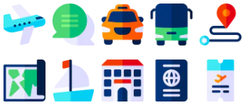 Travel app Icon-Paket