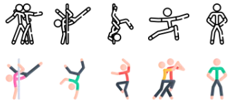Dance styles icon pack
