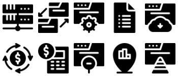 SEO and SEM paquete de iconos