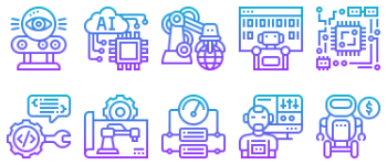 Robotics Engineering paquete de iconos