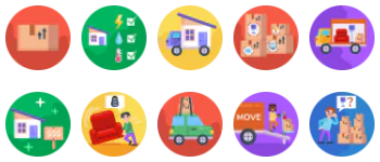 Moving home Icon-Paket