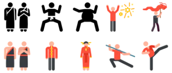 China pictograms icon pack