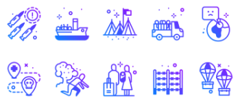 Refugee icon pack