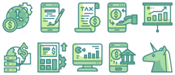Fintech набір іконок