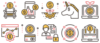 Fintech набір іконок
