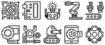 Robotics engineering icon pack
