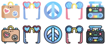 Hippies icon pack