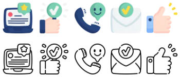 Feedback and testimonials icon pack